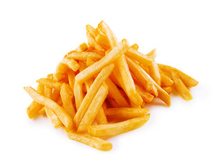 French fries isolated on white background