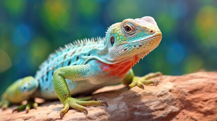 Obraz premium Common collared lizard in the wild. Generative AI