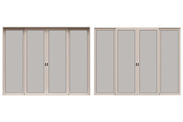 windows in the interior isolated on transparent background, 3D illustration, cg render
