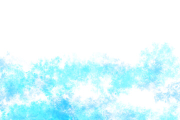 水彩風　水色　和風柄
