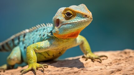 Common collared lizard in the wild. Generative AI