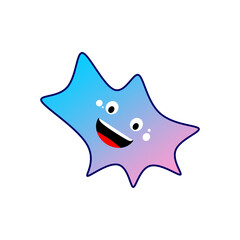 abstract cartoon illustration. slime character 