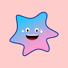 abstract cartoon illustration. slime character 