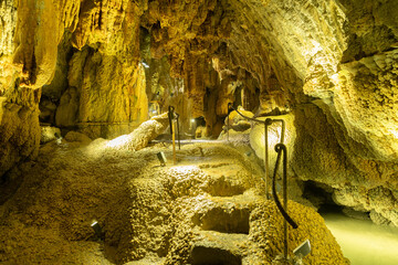 Majestic Hoellengrotten caves in Baar in Switzerland