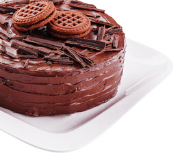 Chocolate Cake isolated on white background