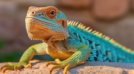 Obraz premium Common collared lizard in the wild. Generative AI