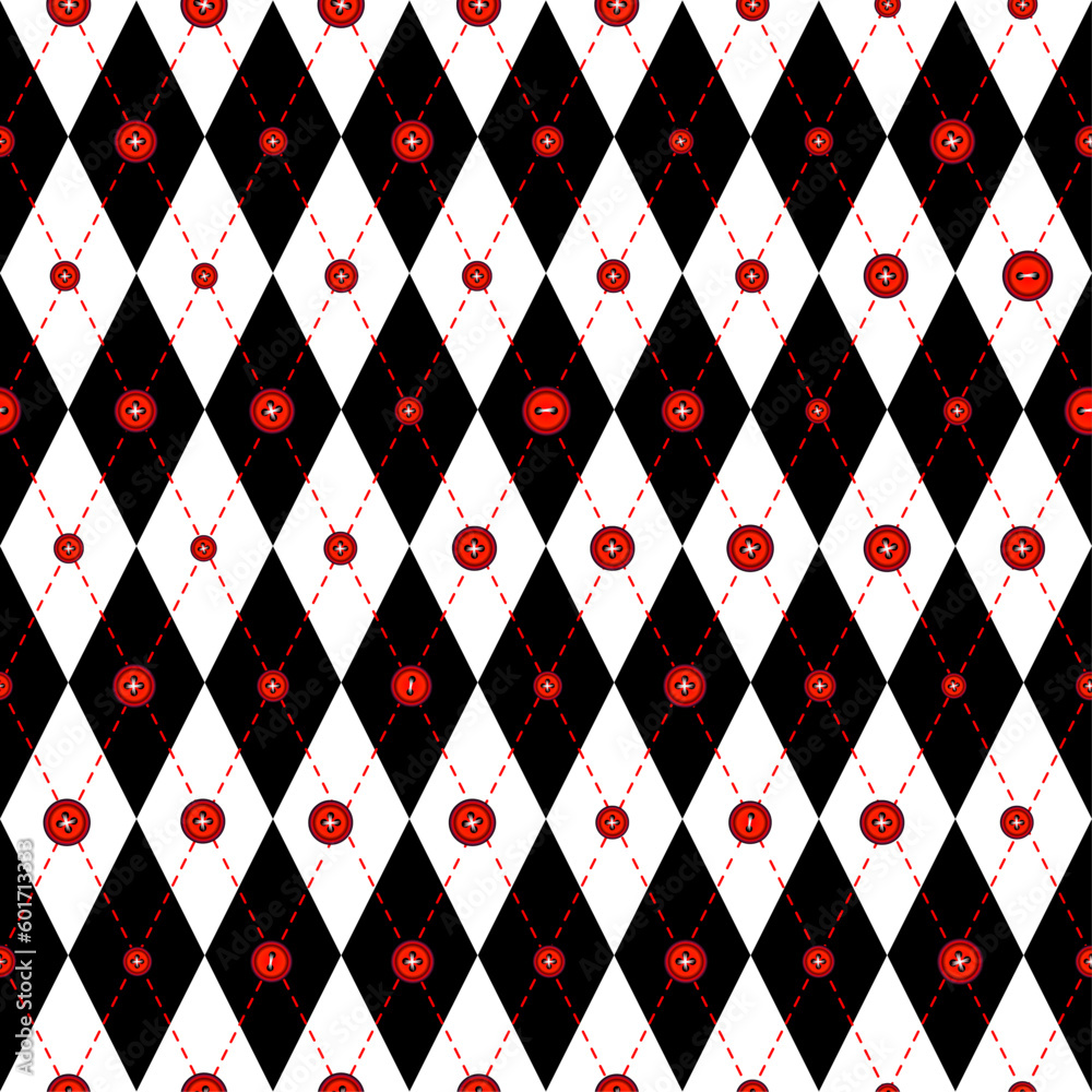 Poster Argyle seamless vector pattern background. Pattern of a rhombuses.
