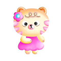 various types of tiger face  paint characters