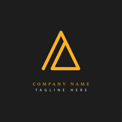Letter AA logotype Monoline style, simple and elegant AA logo.