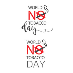 Vector, poster or banner for world no tobacco day.
