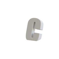 Immersed Clean 3D Alphabet or Lettering PNG