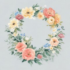Add a Touch of Vintage Luxury with Boho Floral Wreaths. Generative AI.