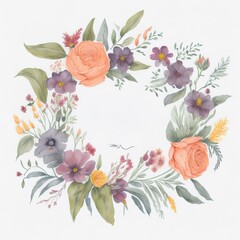 Add a Touch of Vintage Luxury with Boho Floral Wreaths. Generative AI.