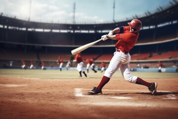 Fototapeta na wymiar ball man athlete bat player game baseball softball team field sport. Generative AI.