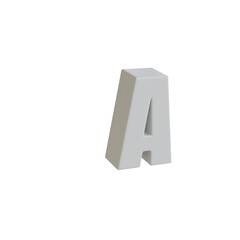 Immersed Clean 3D Alphabet or Lettering PNG