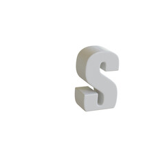 Immersed Clean 3D Alphabet or Lettering PNG