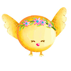 various types of bird  paint characters