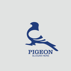 Free vector silhouette design logo icon illustration pigeon