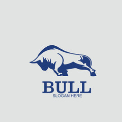 Free vector silhouette design logo icon illustration bull