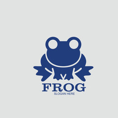 Free vector silhouette design logo icon illustration frog