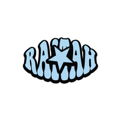 Name Islamic Logo Y2k style, streetwear, Futuristic, Cyber y2k, Retro Futurist, Graphic Geometric, Technology, Star