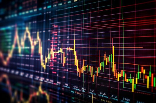 Gráfico de trading de velas japonesas