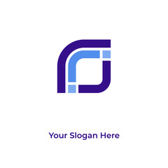 Fototapeta premium Abstract Square Business Logo Vector Template
