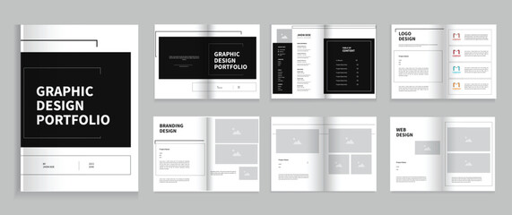 Graphic Design Portfolio Template, A4 Graphic Designer Portfolio