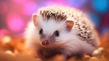 White bellied Hedgehog. Generative AI