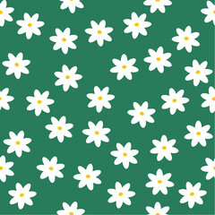 seamless pattern, daisy seamless pattern, chamomile seamless patter, seamless pattern, illustration, flowers, gentle seamless flower pattern, soft flower seamless pattern,