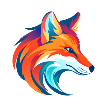 Creative illustration of Fox Head logo vector design. Fox head logo