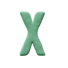 Plasticine or Play-doh 3D Alphabet PNG Lettering