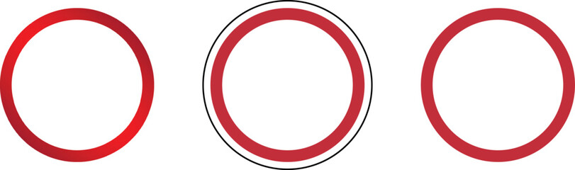 Empty Road signs collection vector.  Road Prohibitory Sign Closed to All Vehicles in Both Directions