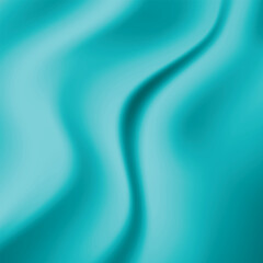 Silk blue background. Abstract vector pattern with copy space. Liquid wave texture, smooth drapery wallpaper. Wedding fabric, satin. Wavy design for banner, card, postcard, backdrop