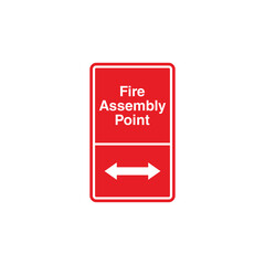 Fire Assembly Point Sign Vector Template
