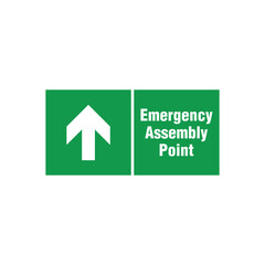 Fire Assembly Point Sign Vector Template