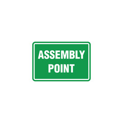 Fire Assembly Point Sign Vector Template