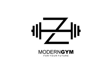 Z logo gym vector for identity company. initial letter fitness template vector illustration for your brand.