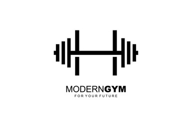 H logo gym vector for identity company. initial letter fitness template vector illustration for your brand.
