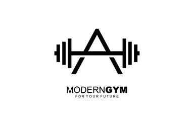 A logo gym vector for identity company. initial letter fitness template vector illustration for your brand.