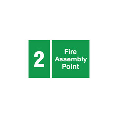 Fire Assembly Point Sign Vector Template