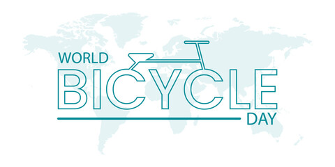 World bicycle day banner design