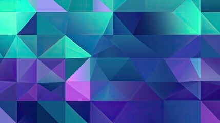 Purple blue green abstract background. Geometric pattern. Modern background with space for design. Web banner. Illustration. Website header. Panoramic. Generative AI.