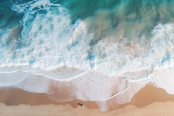 Fototapeta na wymiar wave ocean summer vacation nature beach sand water shore sea. Generative AI.
