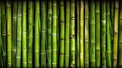 Bamboo texture background, green bamboo, background for design. Generative AI.