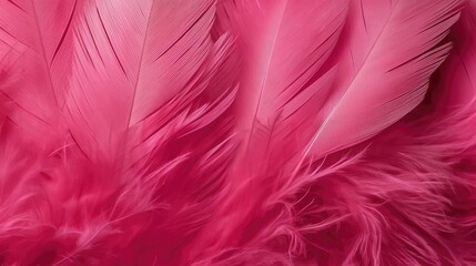 Pink feather close up texture background. Generative AI.