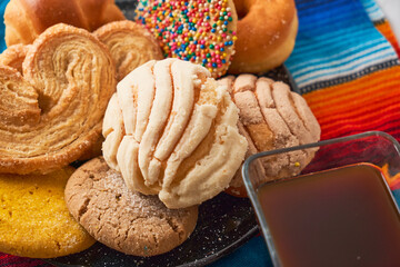 Sweet bread assorted traditional Mexican bakery, pan dulce