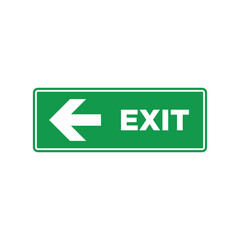 Fototapeta premium Fire Exit Sign Icon Vector Template