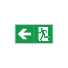 Fire Exit Sign Icon Vector Template