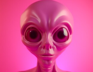fiction art fantasy person face pink beautiful illustration portrait alien science. Generative AI.